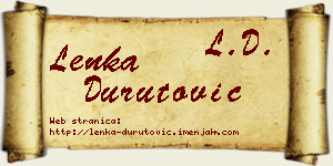 Lenka Durutović vizit kartica